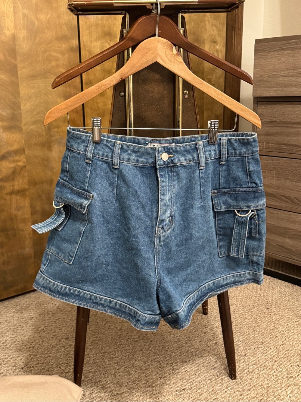 Denim Cargo Women Shorts